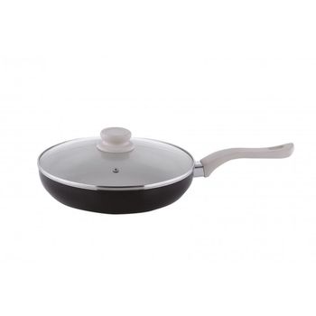 Tigaie ceramica ertone mn-828, 28 cm, capac sticla inclus