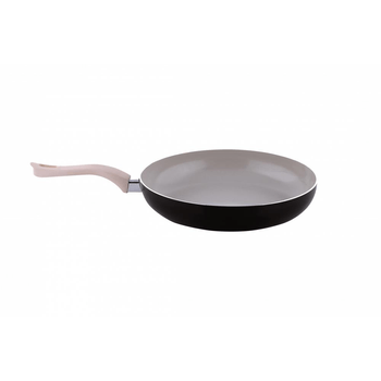 Tigaie ceramica ertone ert-mn 728, 28 cm, maner silicon detasabil, crem/negru