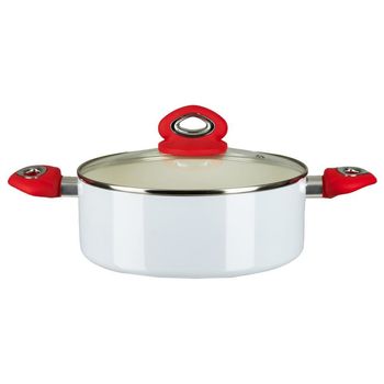 Oala ceramica hausberg, hb-h715a, 4,5l, alb