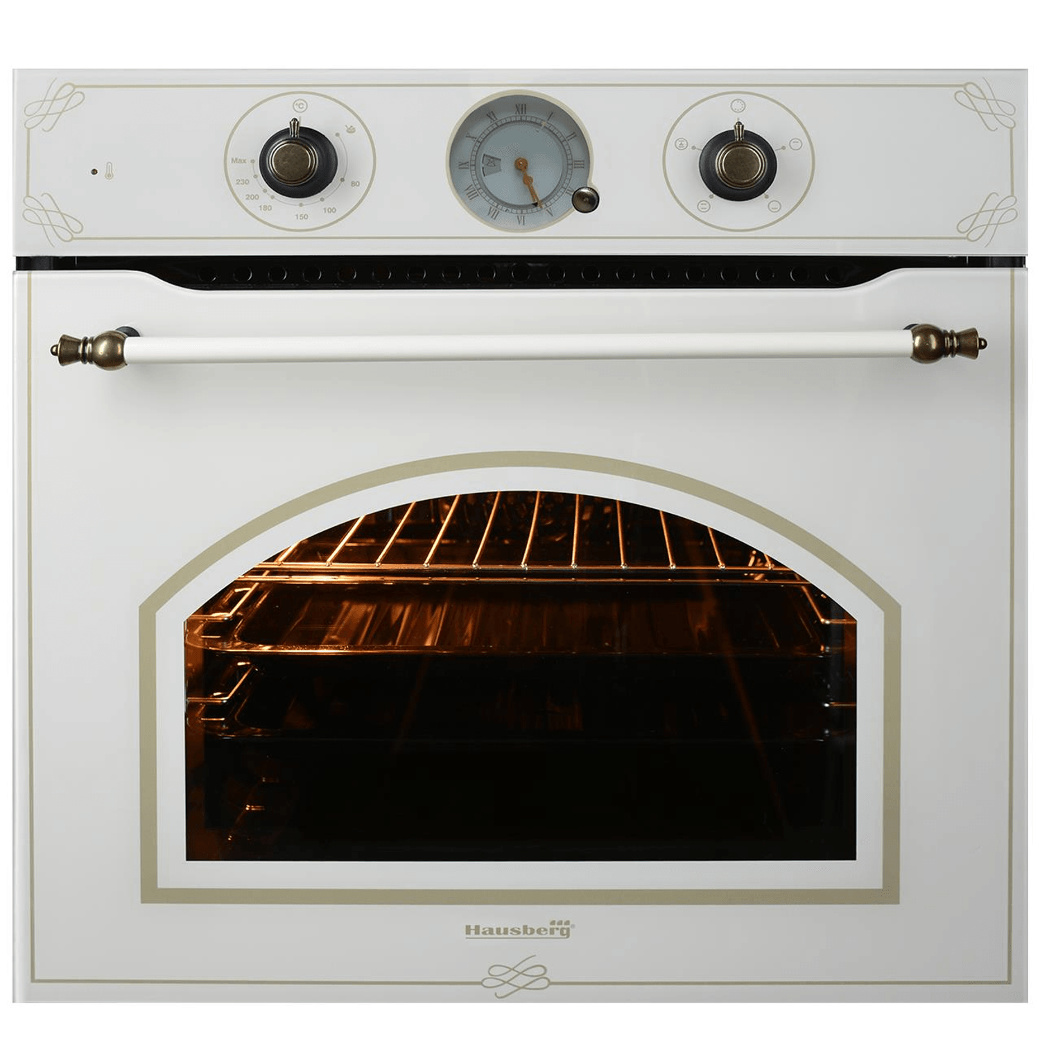 Cuptor incorporabil rustic Hausberg HB8050RST, 57L, putere 2000W, culoare bej rustic fotografia produsului