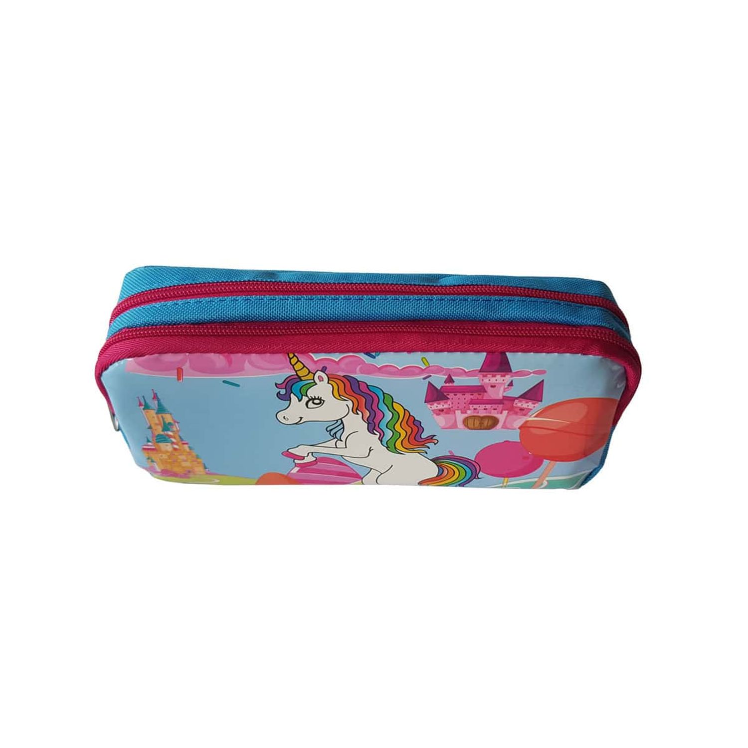 Penar cu desen UNICORN, 2 fermoare 10 x 21 x 7 cm fotografia produsului View 2 L