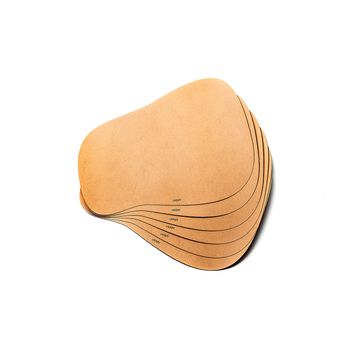 Origin suport farfurii din piele naturala maro nature, oval, 6 set