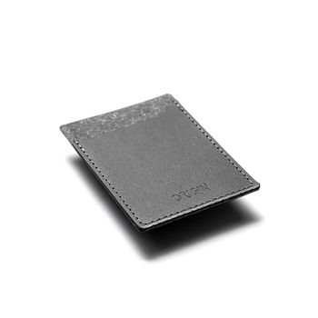 Origin, cardholder vertical din piele naturala reciclata, neagra