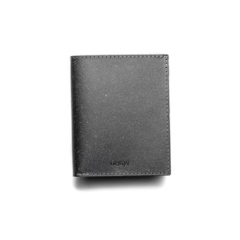 Origin portofel tip portcard din piele naturala negru