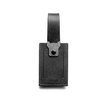Origin eticheta de bagaj din piele naturala neagra