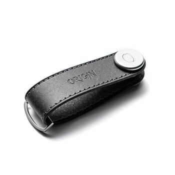 Origin breloc cu surub din piele naturala neagra