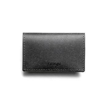 Origin, cardholder din piele naturala reciclata, negru