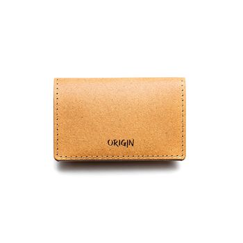 Origin, cardholder din piele naturala reciclata, maro nature