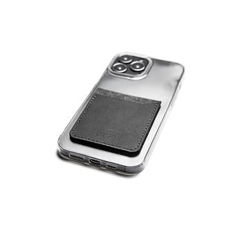 Origin cardholder pentru telefon din piele naturala neagra