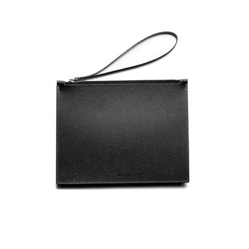 Origin miniposeta portdocumente din piele naturala neagra, marime m