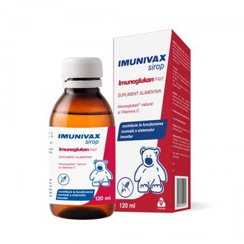 Imunivax sirop Imunoglukan , supliment alimentar conceput pentru functionarea normala a sistemului imunitar, 120 ml elefant.ro Nutrition