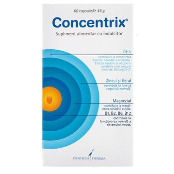 Concentrix, pentru cresterea capacitatii de concentrare, 60 capsule Desitin Desitin
