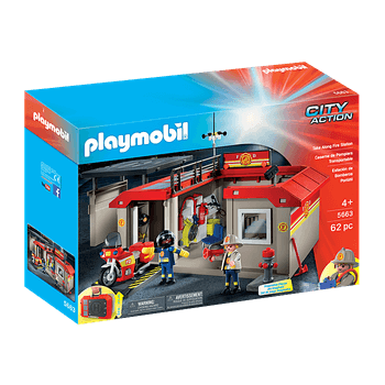 Playmobil City Action - Statie pompieri, set de joaca mobil