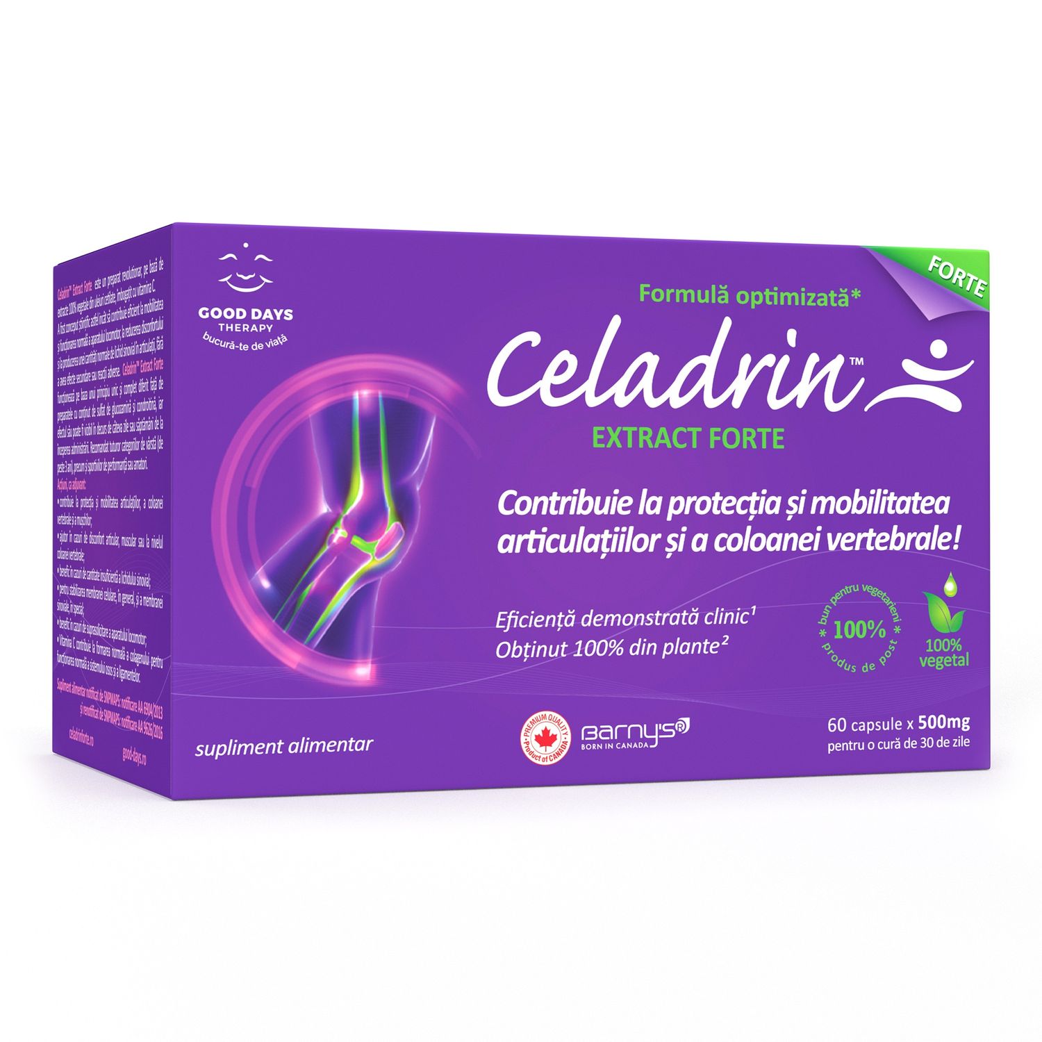 Supliment alimentar, Celadrin Extract Forte Good Days Therapy 60 capsule fotografia produsului