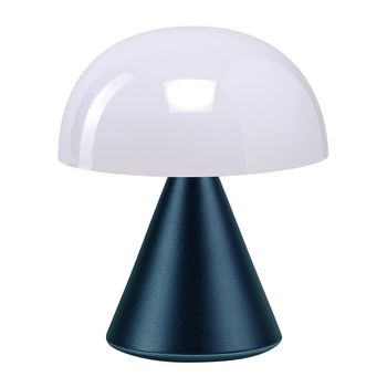 Lampa led portabila lexon, mina, reincarcabila prin usb, reglare intensitate lumina, autonomie baterie 12 h, lumina calda sau rece, albastru