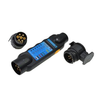 Tester de priza si dopuri de remorca cu adaptoare, Geko, G02331