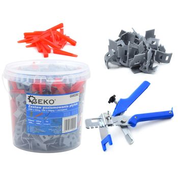 Set 400 de instrumente de nivelare a placilor, geko g00392