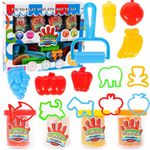 Set forme plastelina fructe si animale, Malplay 107297 fotografia produsului
