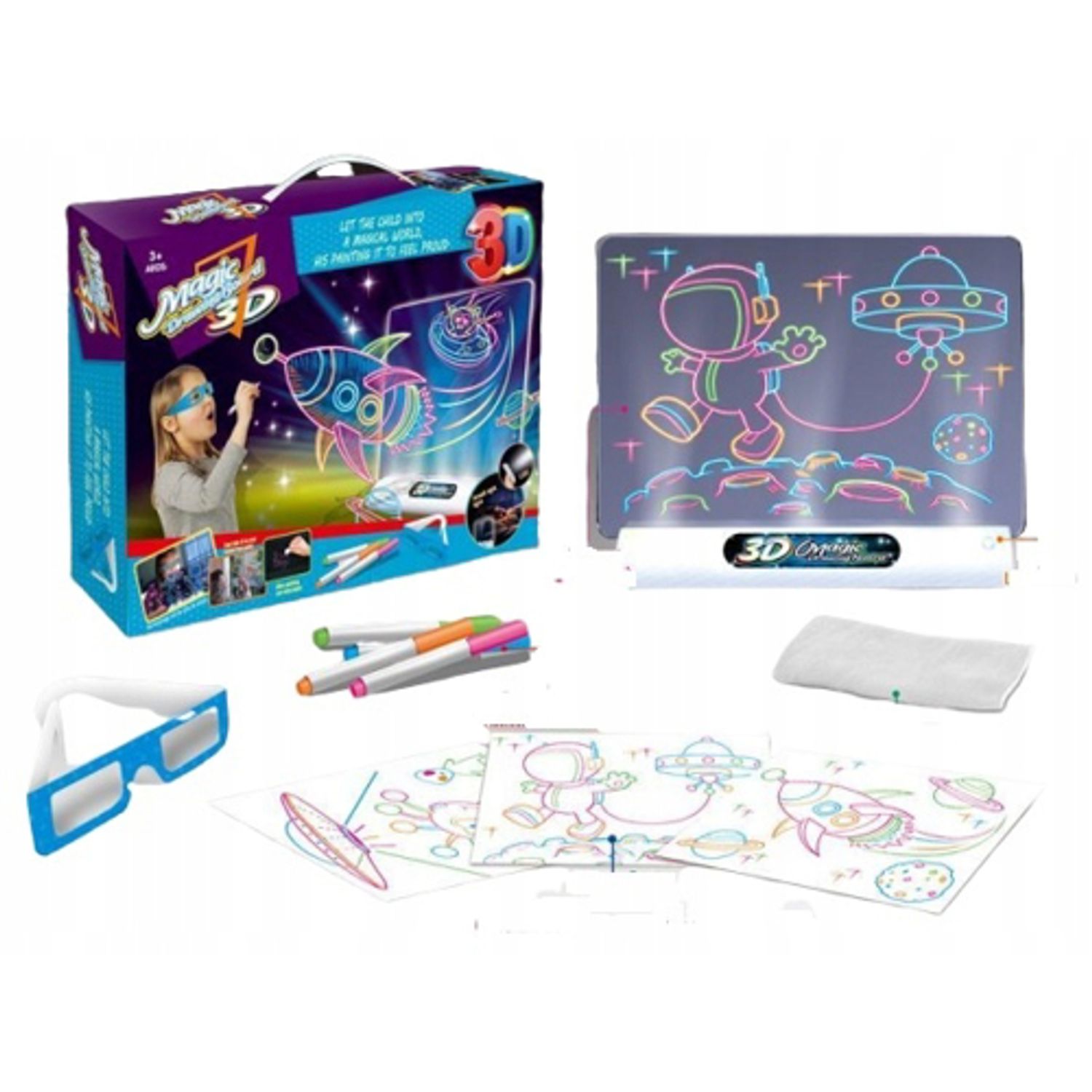 Plansa de desen Magic XXL Cosmos 3D, Malplay 108461 fotografia produsului