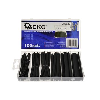 Set de tuburi termocontractabile, 100 bucati, GEKO G02822