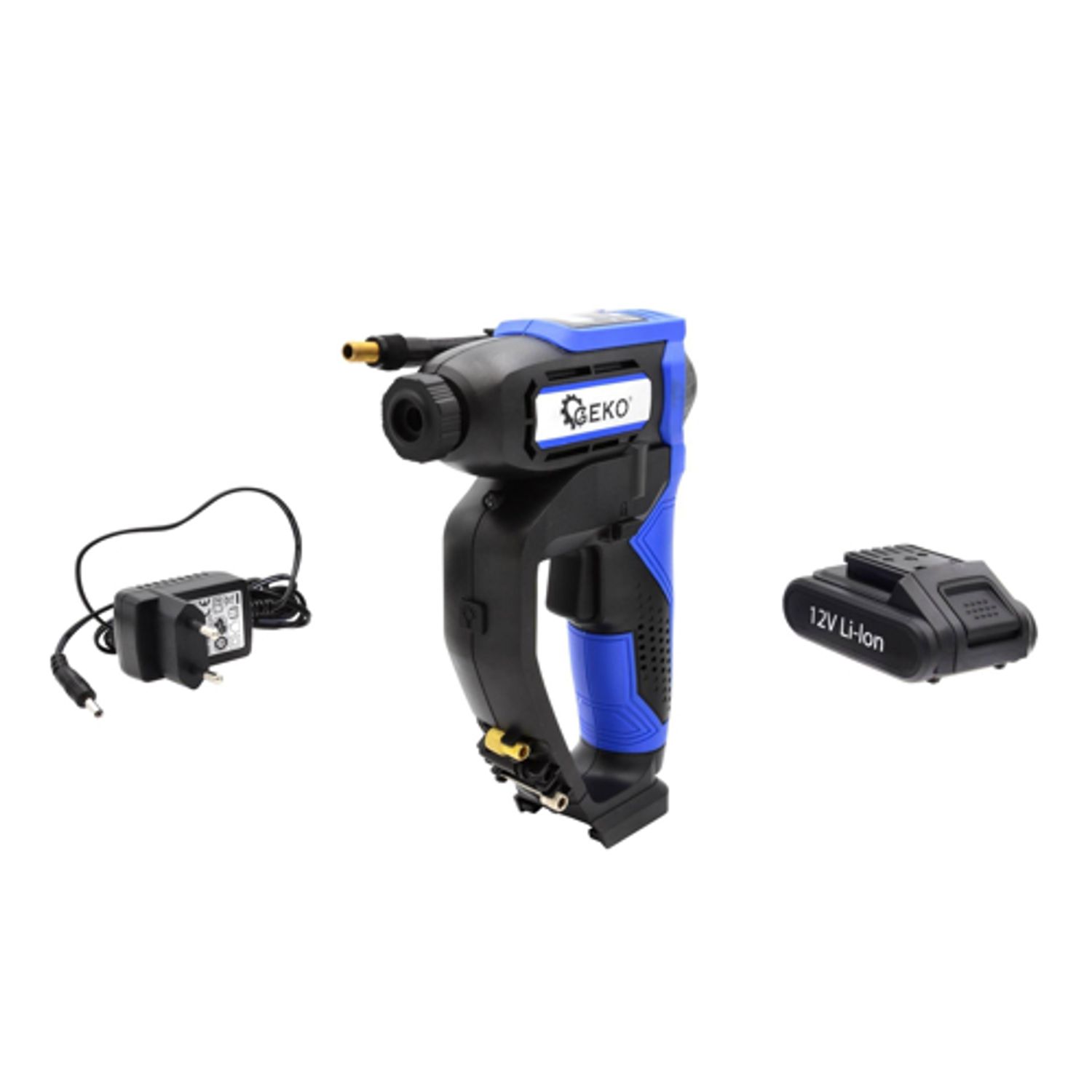 Compresor wireless cu baterii 12V LCD 150PSI, GEKO G80652 fotografia produsului