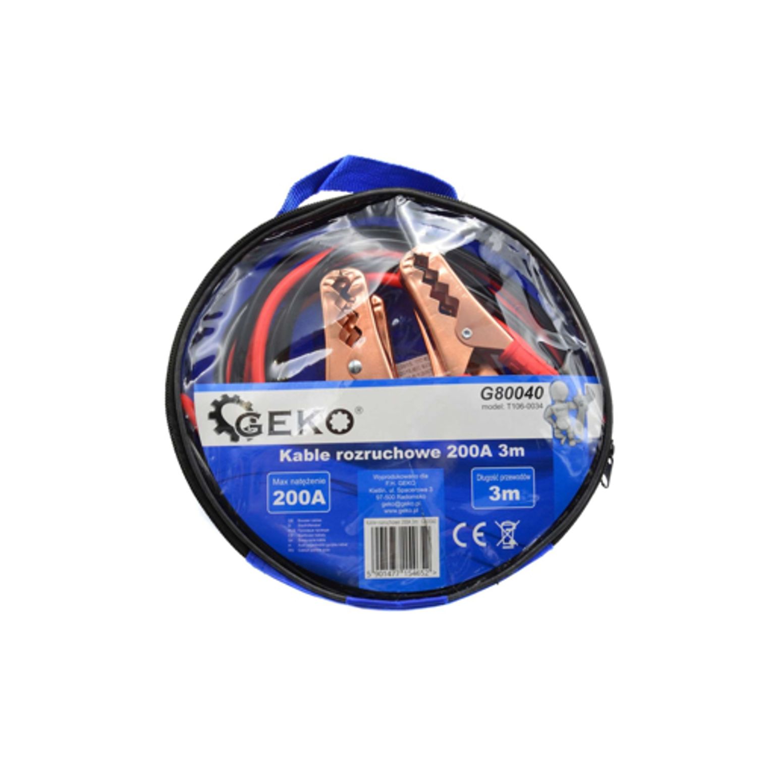 Cabluri de pornire 200A 3m, Geko G80040 fotografia produsului