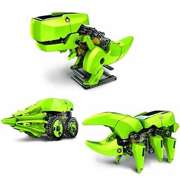 Robotel dinozaur 4 in 1 cu alimentare solara, malplay