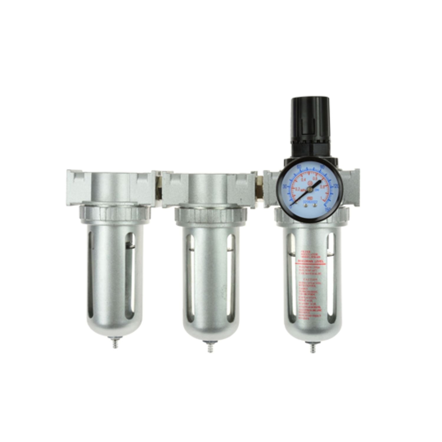 Filtru de aer triplu cu deshidratator + reductor, Geko G03160 fotografia produsului