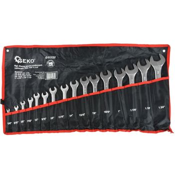 Set de chei combinate, geko, 16 piese, 1/4