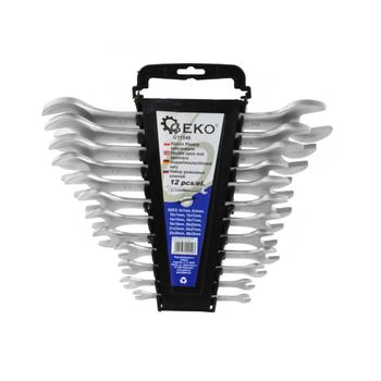 Set de chei fixe 12 piese, 6-32mm, suport plastic, geko g11346