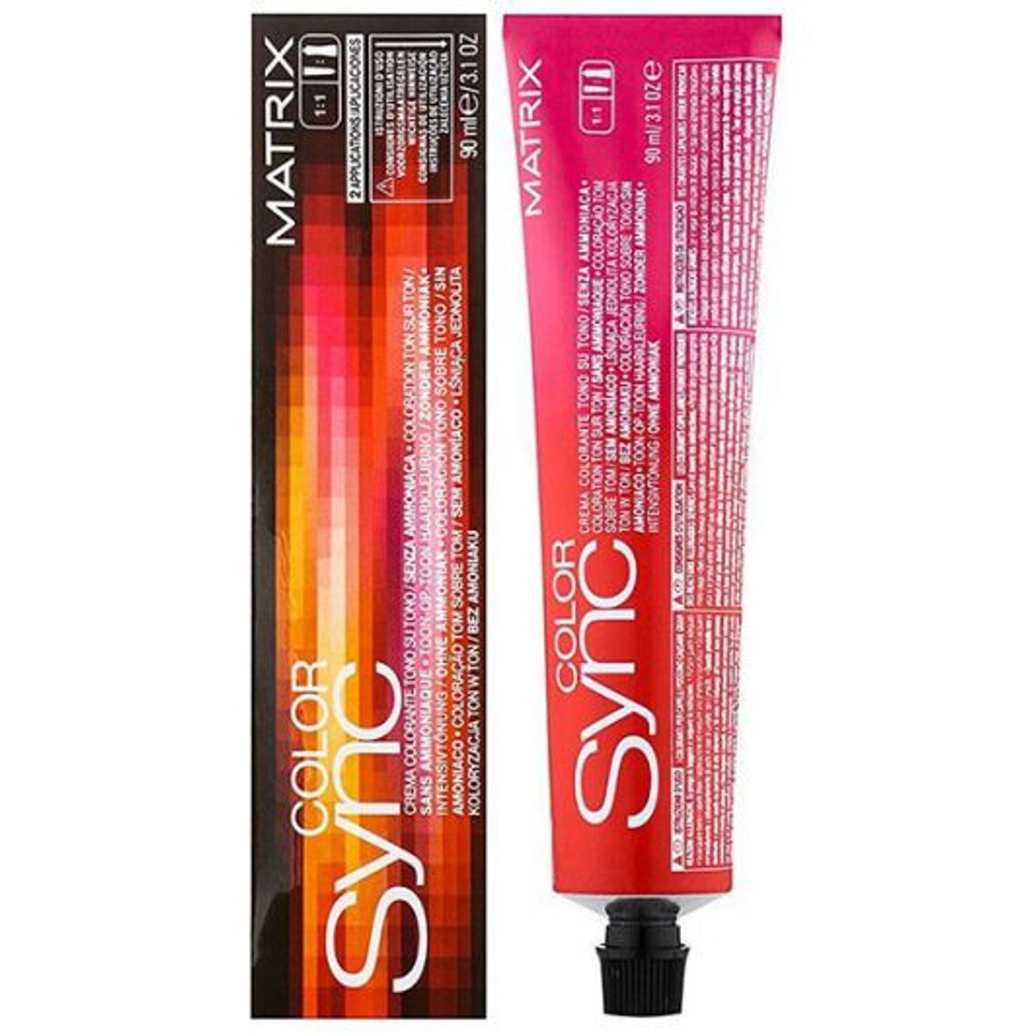 Vopsea par fara amoniac Matrix ColorSync 4BR, 90ml fotografia produsului