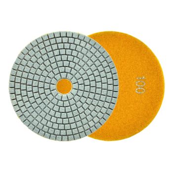 Disc diamantat pentru slefuirea umeda a portelanului, 125 mm, granulatie 100, geko g78918