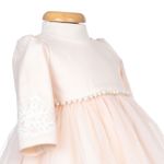 Rochie Bianca roz dantela perle 3-6 luni Botez cu stil fotografia produsului View 3 S