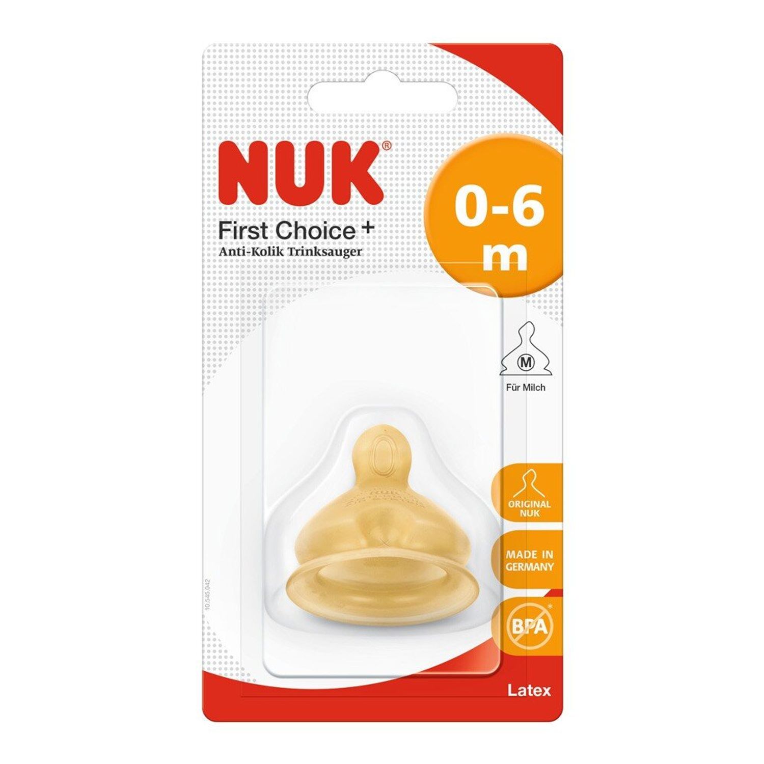 Tetina Nuk First Choice Plus Latex M1 0-6 luni fotografia produsului View 2 L