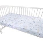 Qmini - Cearceaf cu elastic 120x60 cm Indian Blue fotografia produsului View 2 S