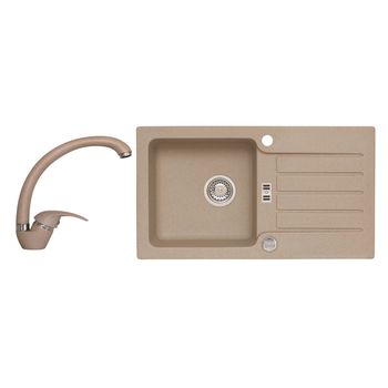 Pachet promotional alveus chiuveta niagara 30 bej + baterie gm 230 bej