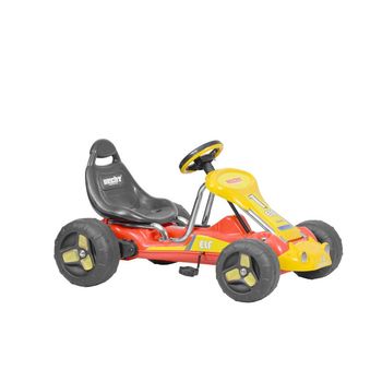Kart cu pedale pentru copii Hecht 59788 structura de otel capacitate 30 kg portocaliu & galben