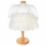 Rochie cu pene Botez cu stil 0-3 luni fotografia produsului