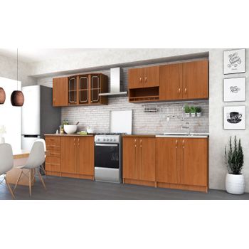 Set bucatarie viorica, 260x60x200cm, cires
