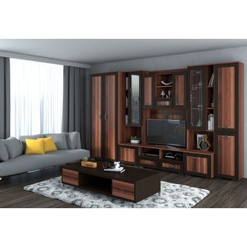Set living alex c2, 320x53x200cm, wenge / havanna