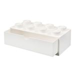 Sertar de birou LEGO 2x4 alb fotografia produsului View 2 S