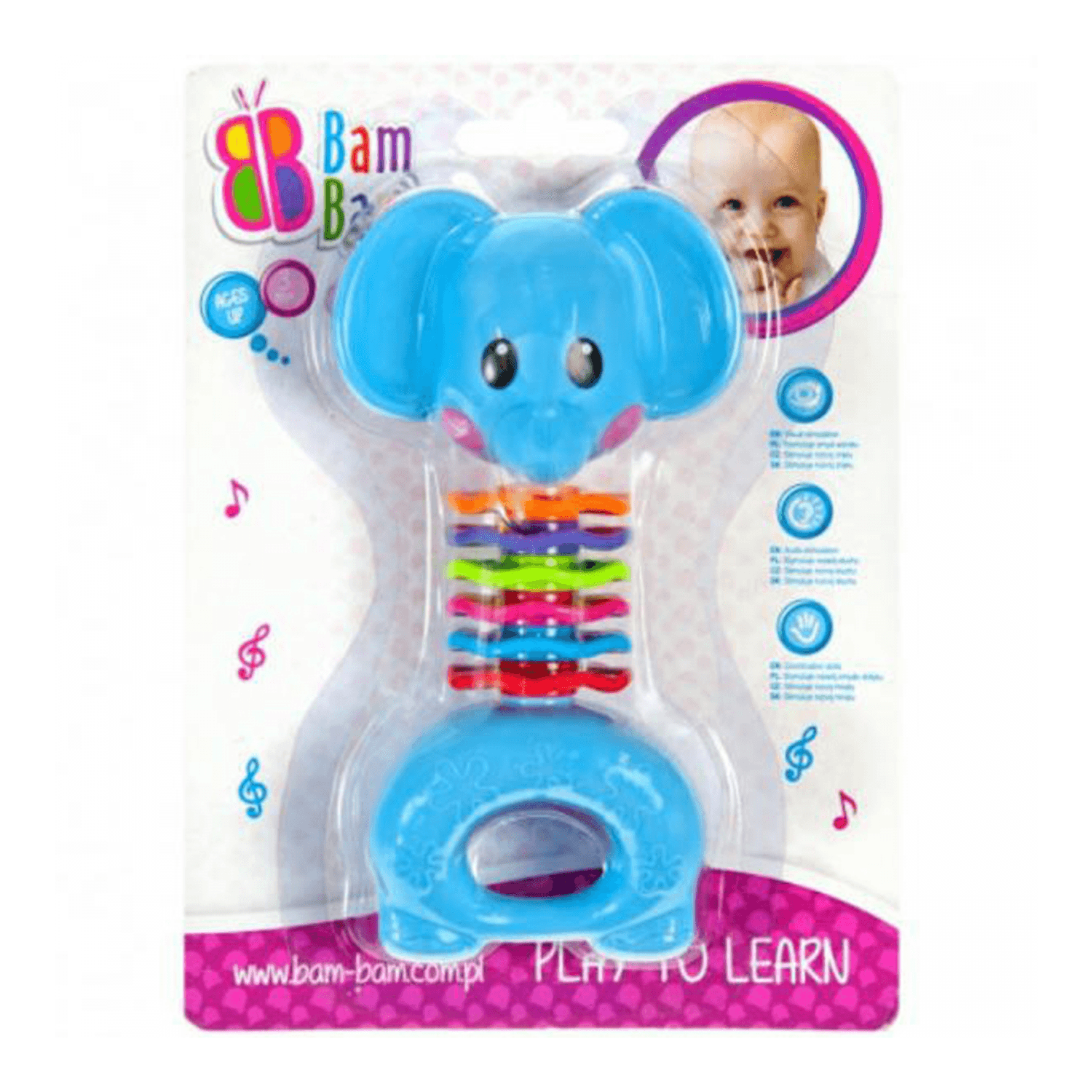 Jucarie Dentitie Zornaitoare Elefant fotografia produsului