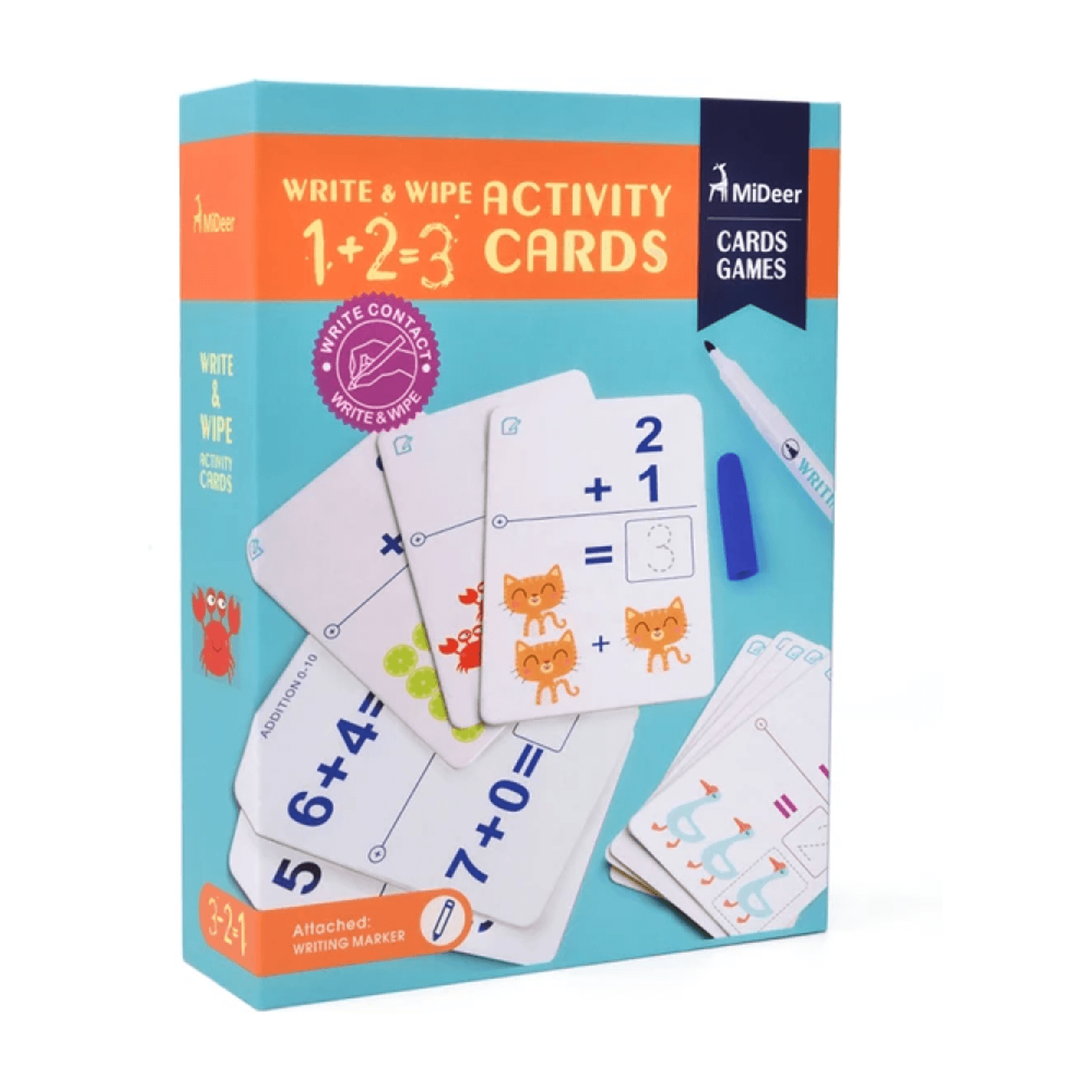 Cartonase Scrie si Sterge Matematica Mideer MD1034 fotografia produsului