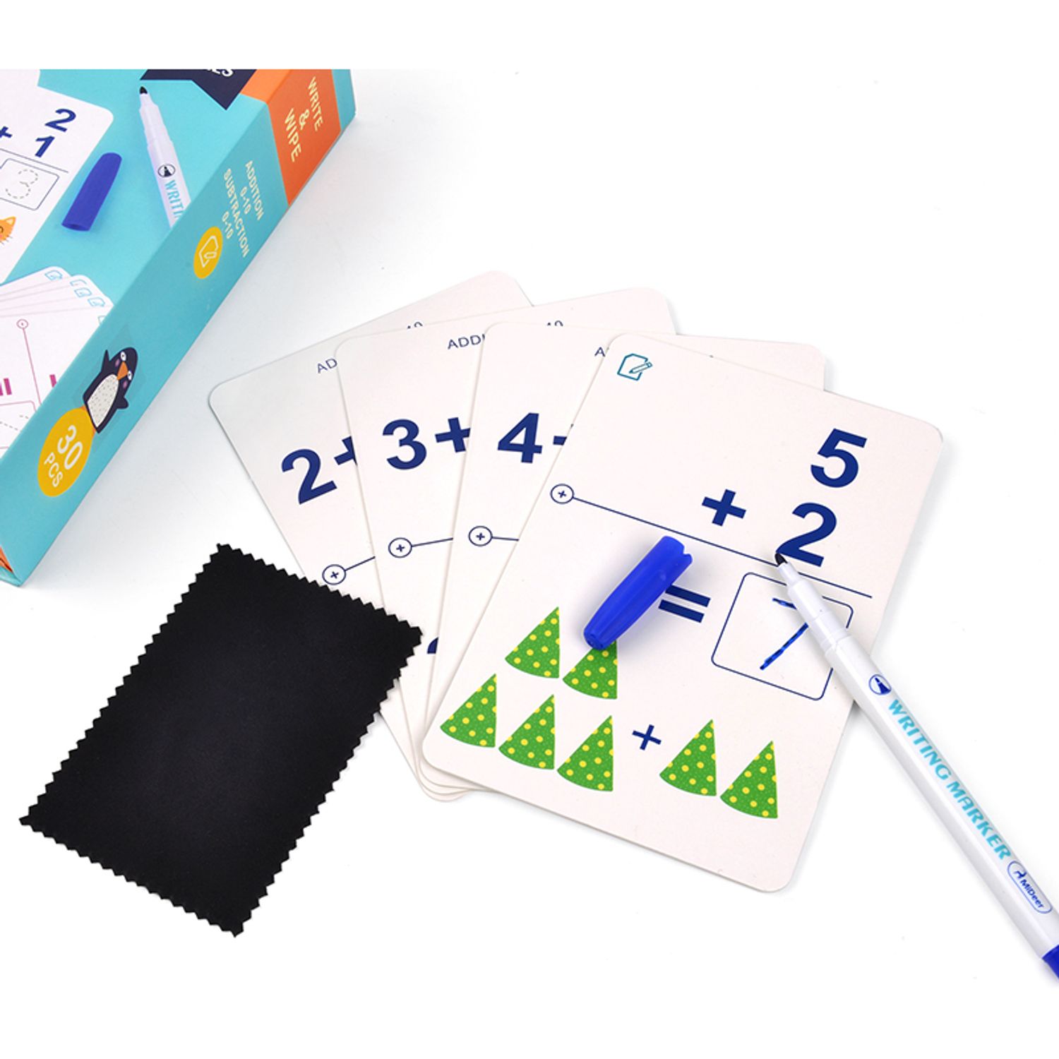 Cartonase Scrie si Sterge Matematica Mideer MD1034 fotografia produsului View 3 L
