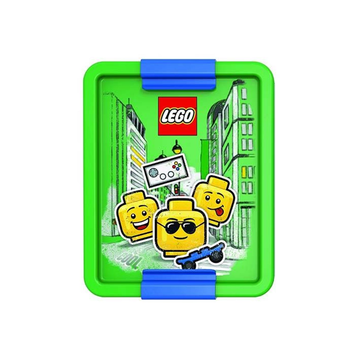 Cutie pentru sandwich LEGO Iconic albastru-verde fotografia produsului