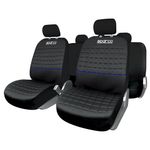Set Huse Scaune Auto Sparco Lazio, negru - albastru, 11 bucati fotografia produsului