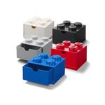 Sertar de birou LEGO 2x2 gri fotografia produsului View 3 S
