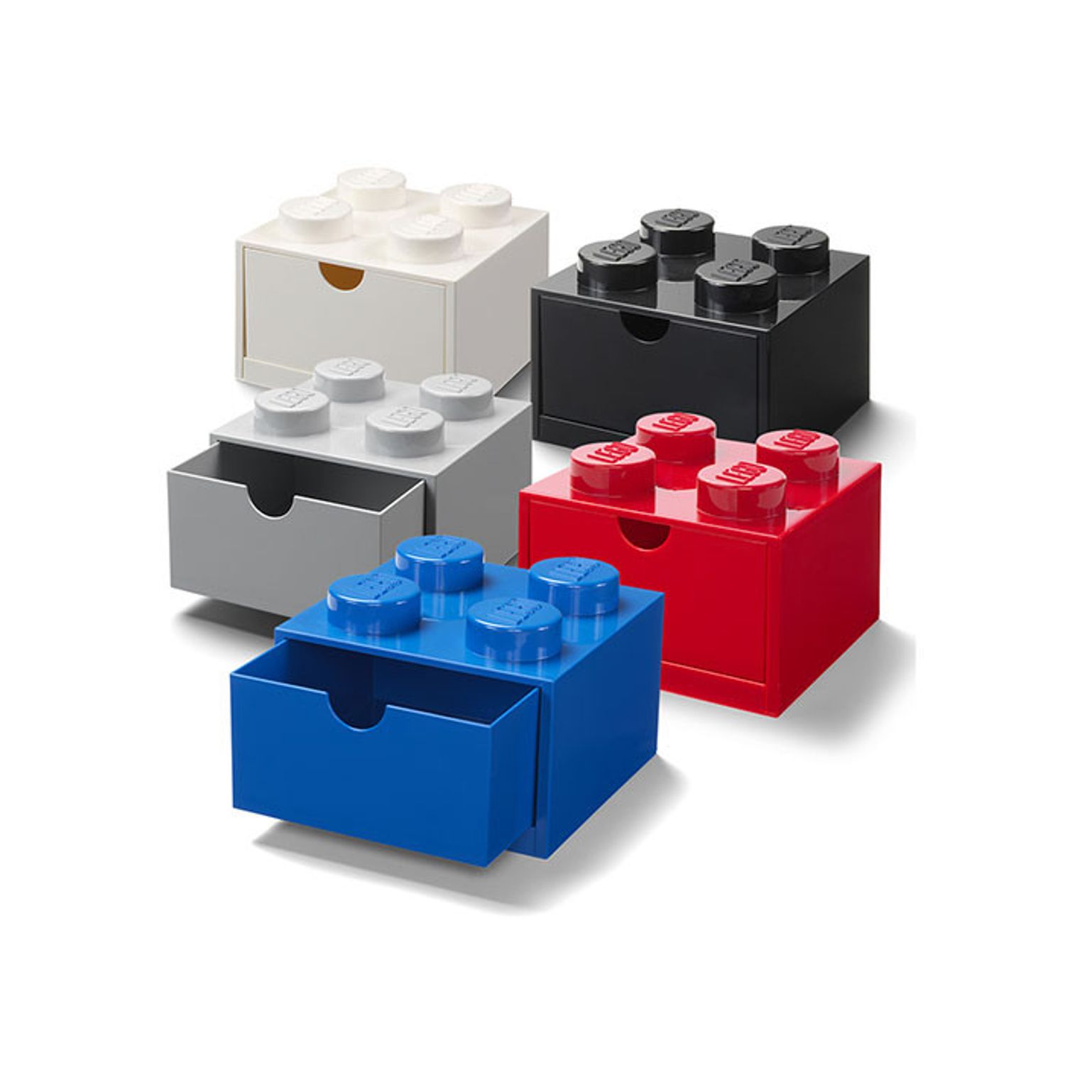 Sertar de birou LEGO 2x2 gri fotografia produsului View 3 L