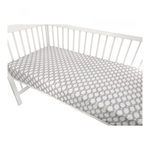 Qmini - Cearceaf cu elastic 120x60 cm Clouds Grey fotografia produsului