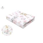 MimiNu - Cearceaf cu elastic, 120X60 cm, Sweet Deer Pink fotografia produsului View 2 S
